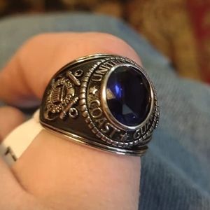 New stainless steel Coast Guard ring size 8 - 13 usually available. Please ask